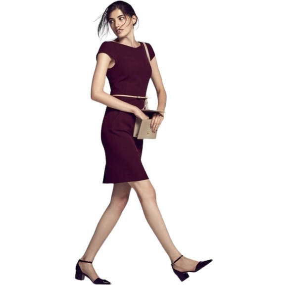 MM Lafleur Nisa Sheath Dress in Aubergine Size 2 - Picture 1 of 9
